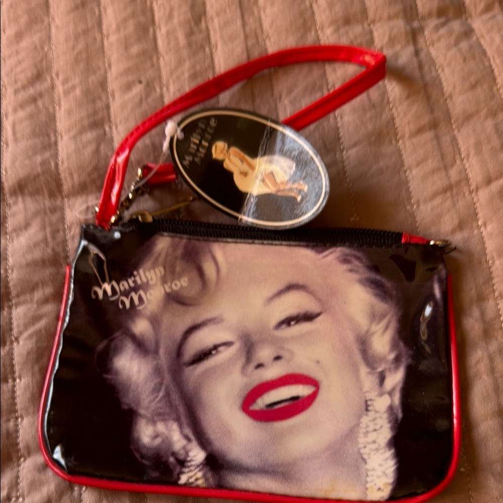 Marilyn Monroe Red and Black Wristlet
